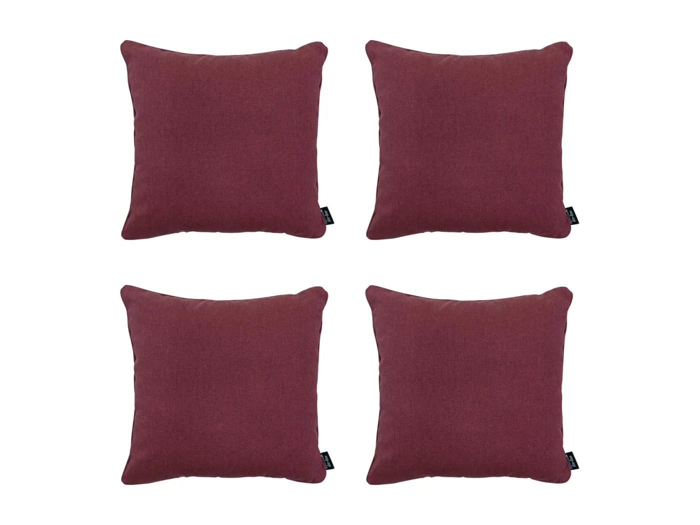 Dekokissen Bordeaux Canvas eco+ - Ca. 50x50 cm - 4er Set