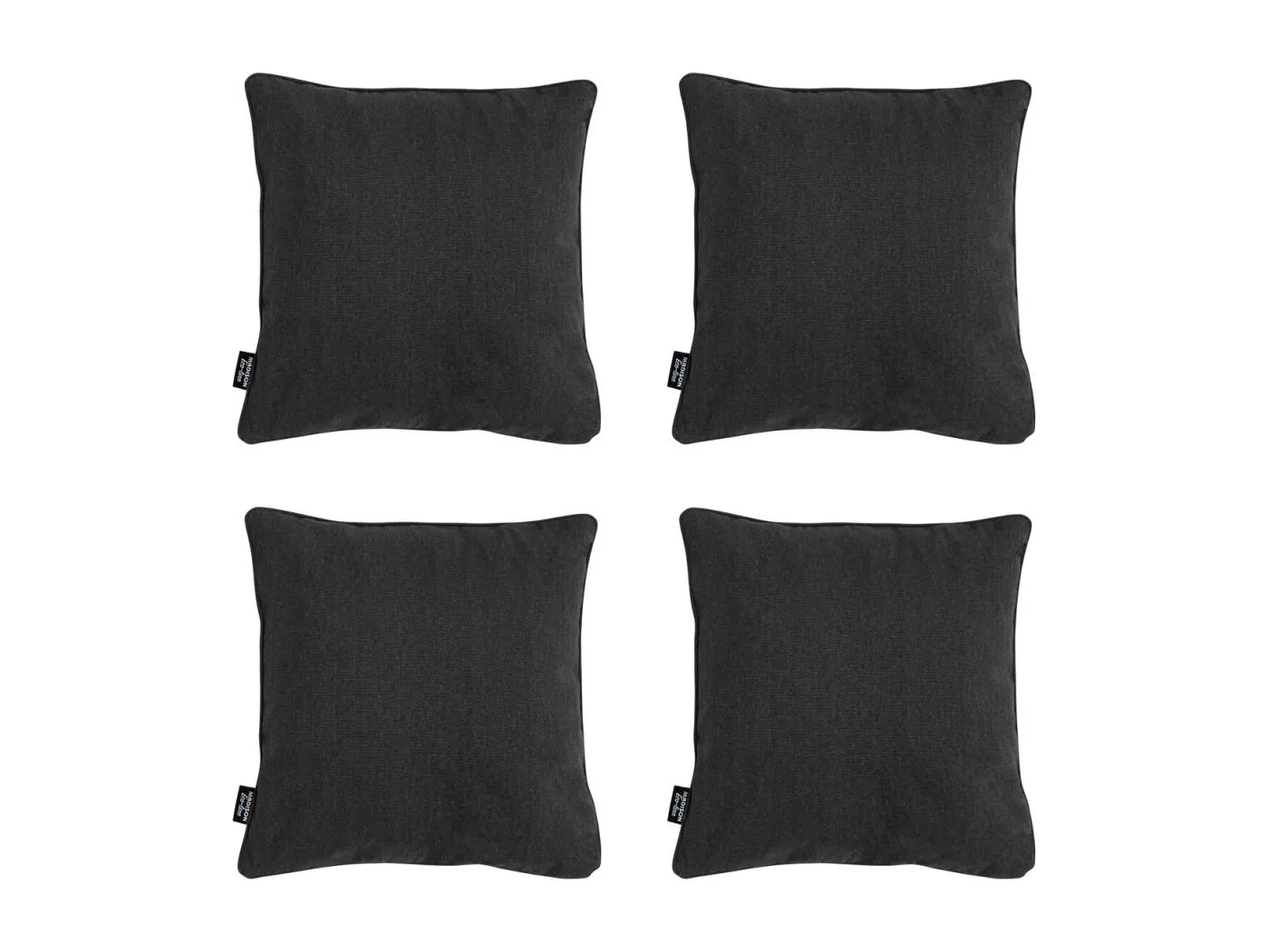 Dekokissen Schwarz Canvas eco+ - Ca. 50x50 cm - 4er Set