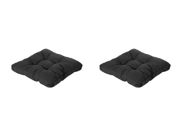 Florance Sitzkissen Rib schwarz - Ca. 60x60 cm - 2er Set