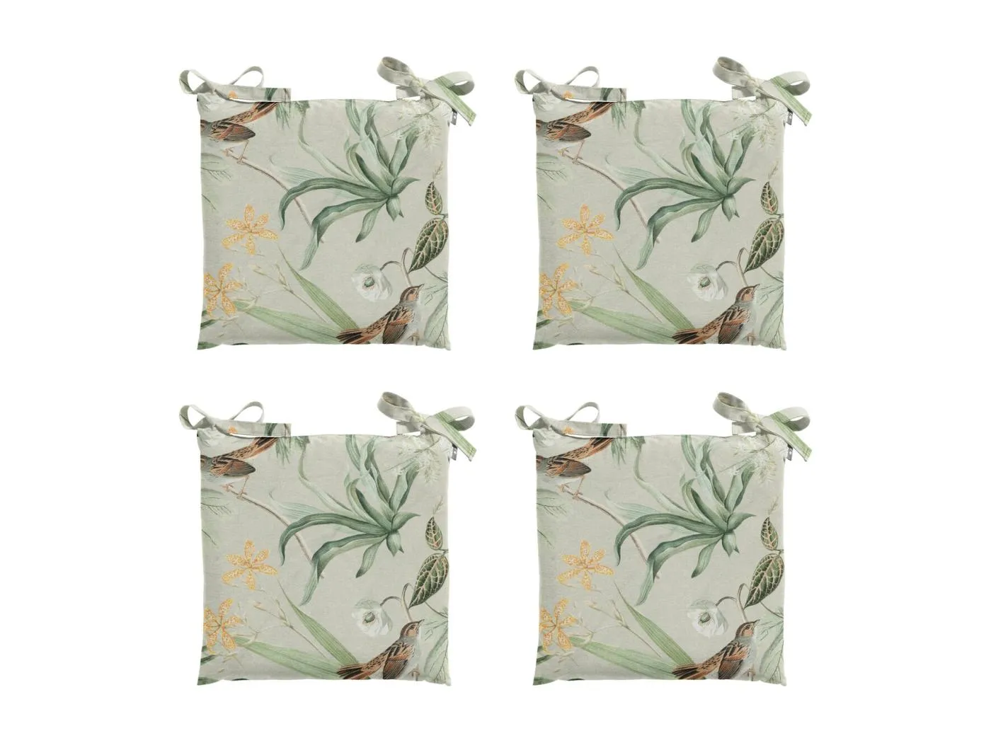 Sitzkissen Toskana Grasse grün - Ca. 46x46 cm - 4er Set