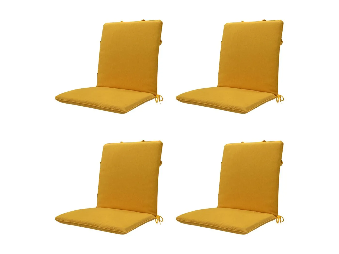 Stapelbare Stuhlkissen Gold Canvas eco+ - Ca. 97x49 cm - 4er Set