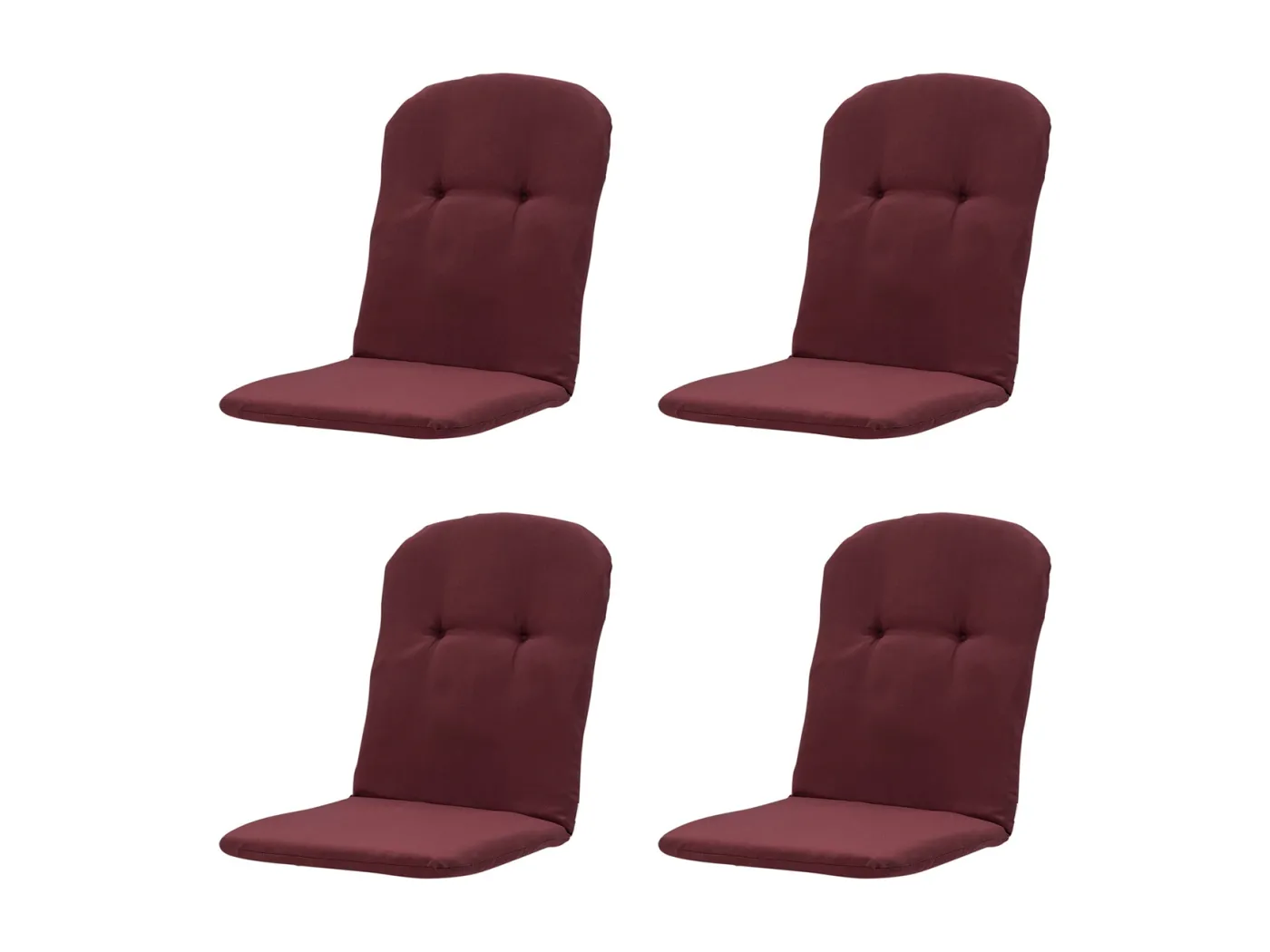 Tub Chair Kissen High Back Panama bordeaux - Ca. 96x45 cm - 4er Set