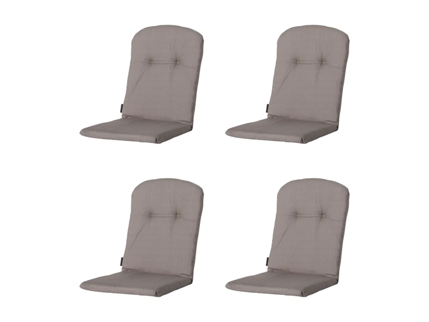 Tub Chair Kissen High Back Basic Taupe - Ca. 96x45 cm - 4er Set