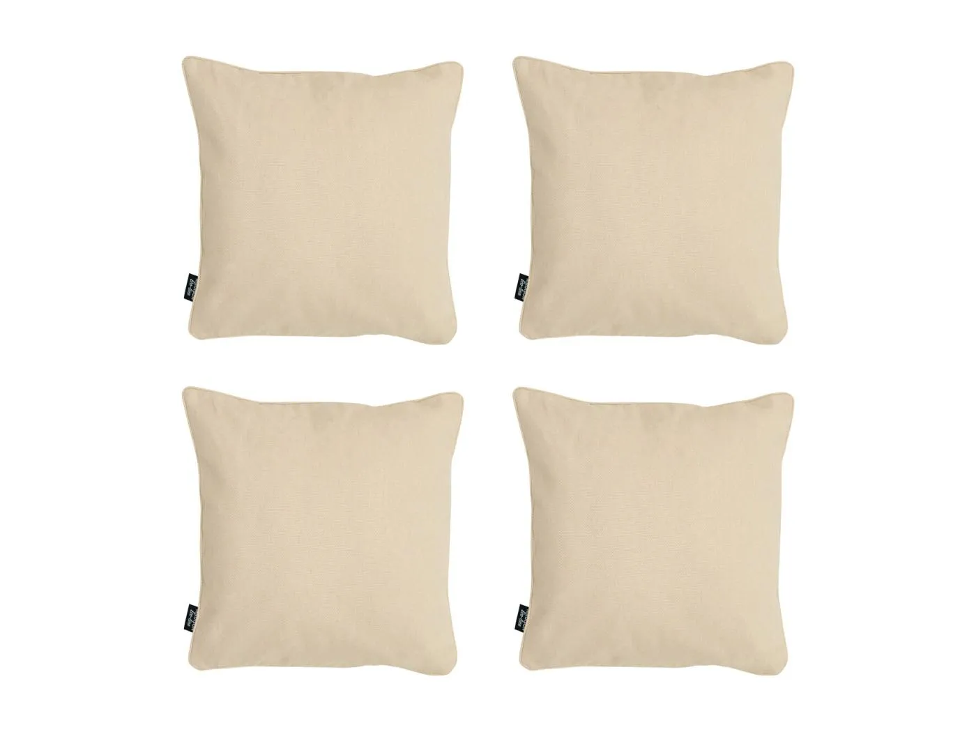 Dekokissen Beige Canvas eco+ - Ca. 50x50 cm - 4er Set