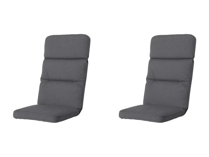 Gartenkissen Excellent Low Back Manchester grau - Ca. 105x50 cm - 2er Set