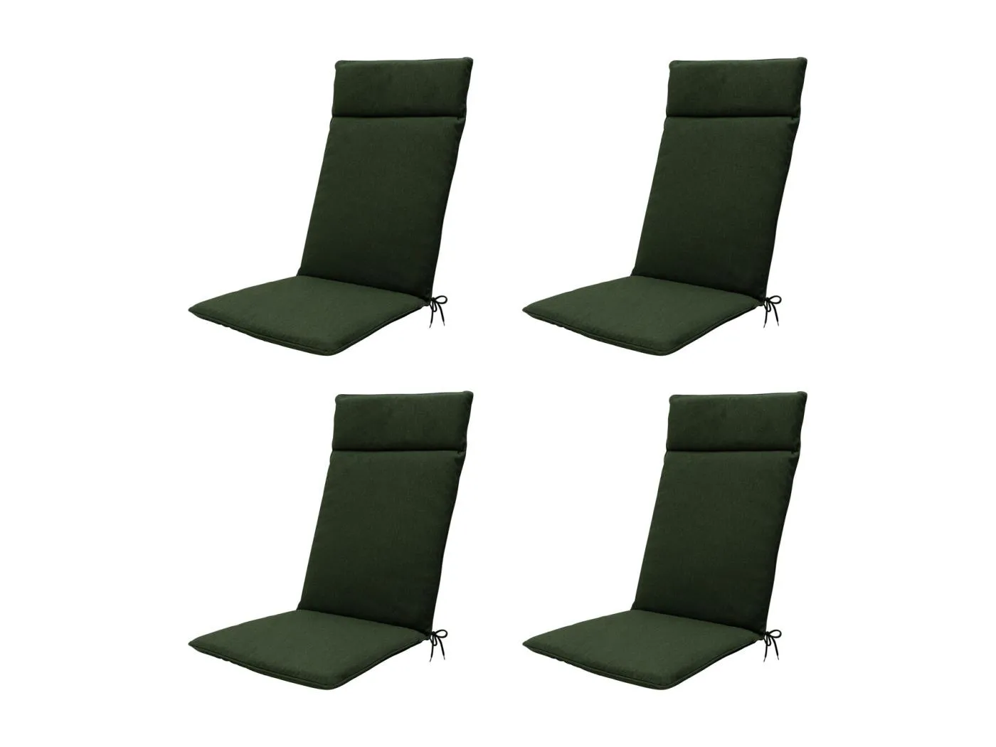 Gartenstuhlkissen High Back Green Canvas eco+ - Ca. 120x50 cm - 4er Set