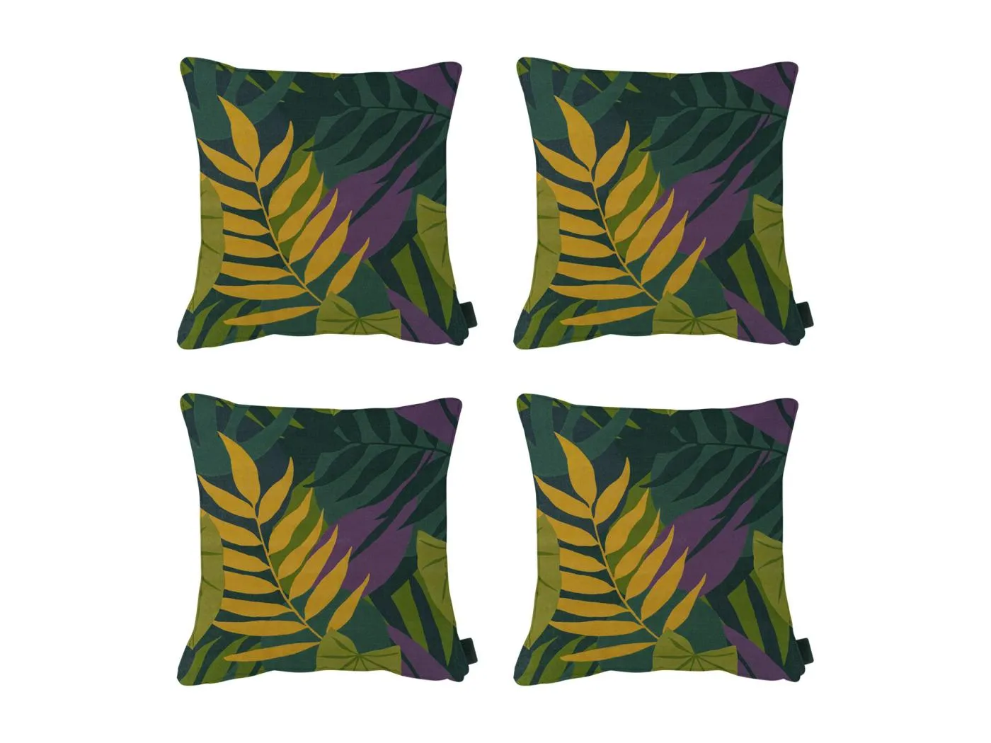 Dekokissen Iven grün - Ca. 50x50 cm - 4er Set