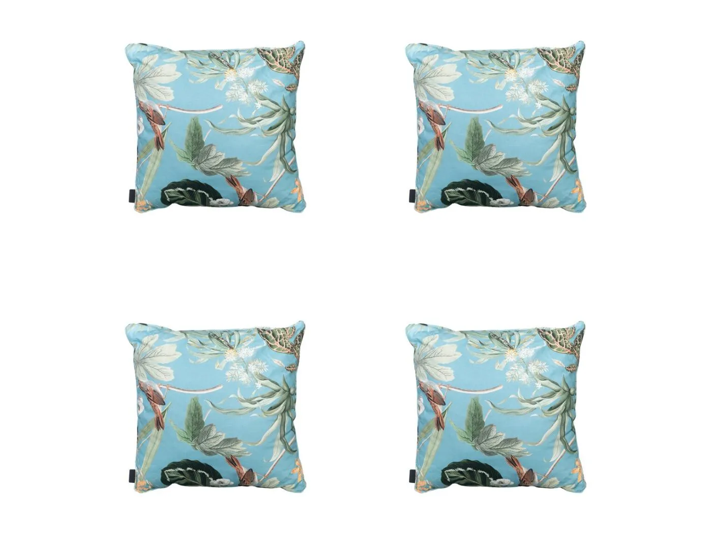 Dekokissen Grasse aqua - Ca. 50x50 cm - 4er Set