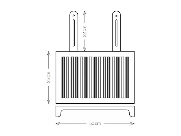 Großer Edelstahl-Grillrost, Maße der Grillfläche: 50 ( ⟷ ) 35 ( ⤢ ) cm, speziell für Fleisch, ABRASAME