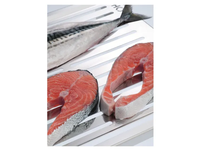 Großer Edelstahl-Grillrost für BBQ | für Fisch & Gemüse – Grillfläche 50 × 35 cm - ABRASAME