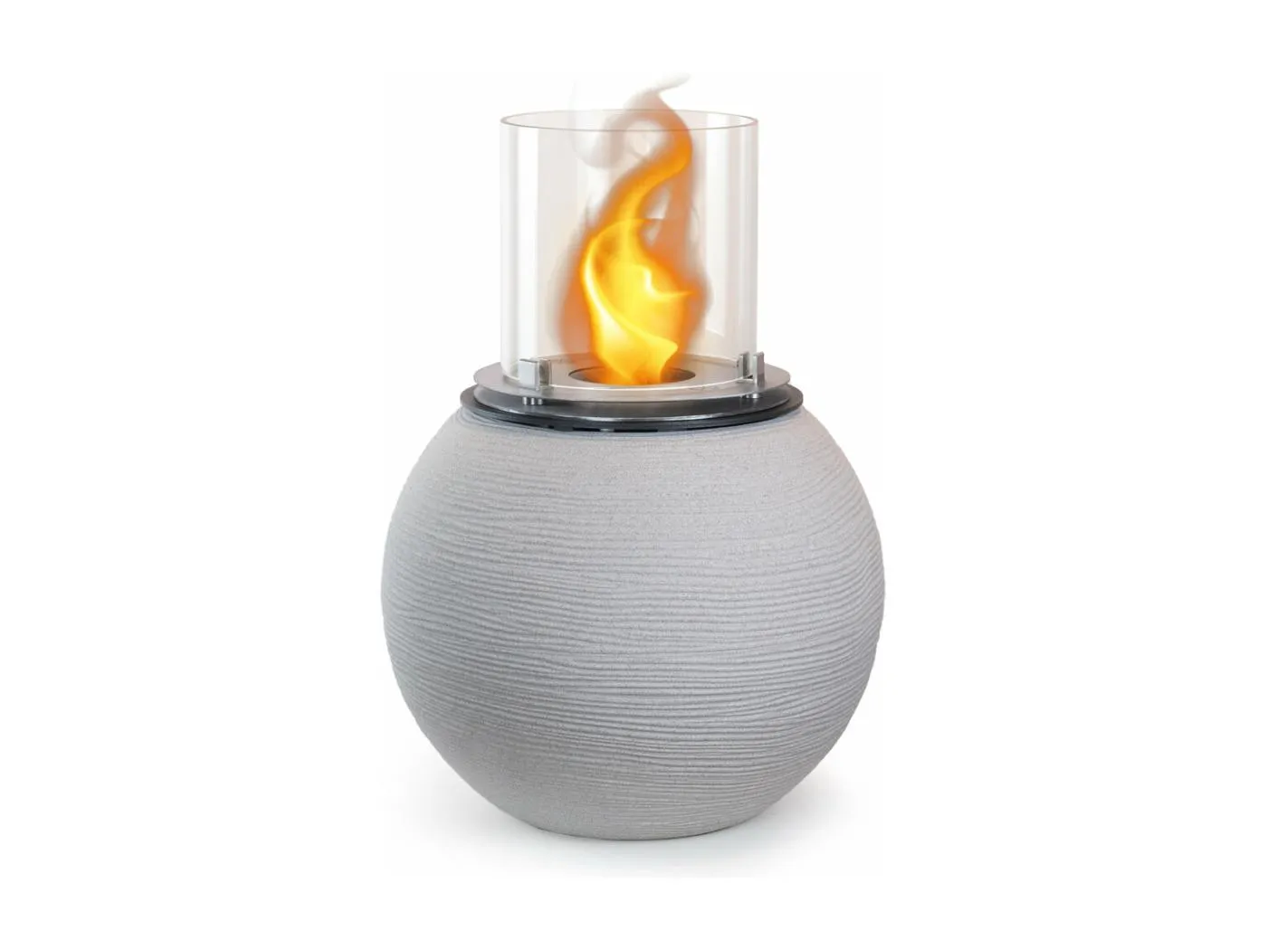 Divina Fire -  Bioethanol-Kamin-Garten-Kohlenbecken für drinnen und draußen BOTTICELLI Corda Beige d.40 x h54