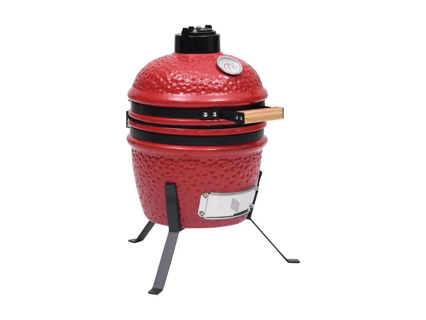 2-in-1 Kamado-Grill Smoker Keramik 56 cm Rot