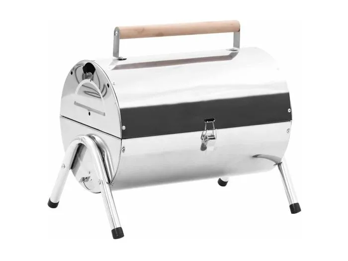Tragbarer Tisch-Holzkohlegrill Edelstahl Doppelrost