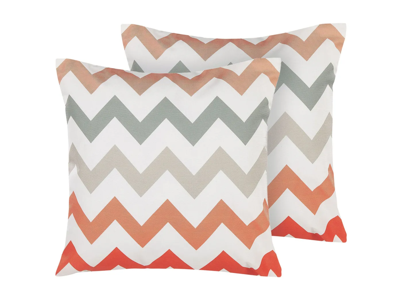 Moderne Gartenkissen im 2er Set mit geometrischem Muster 45 x 45 cm bunt Lagaro