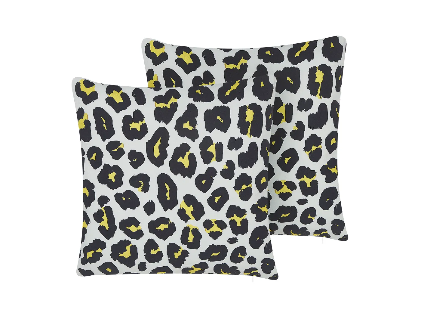 Weiches Gartenkissen 2er Set Tierfell-Design schwarz / weiß 45 x 45 cm Karditsa