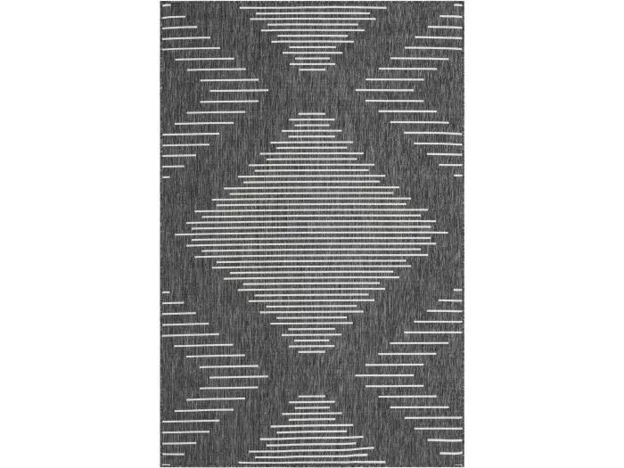 Outdoor Teppich 125x185 - Anthrazit - Tulum Symetry