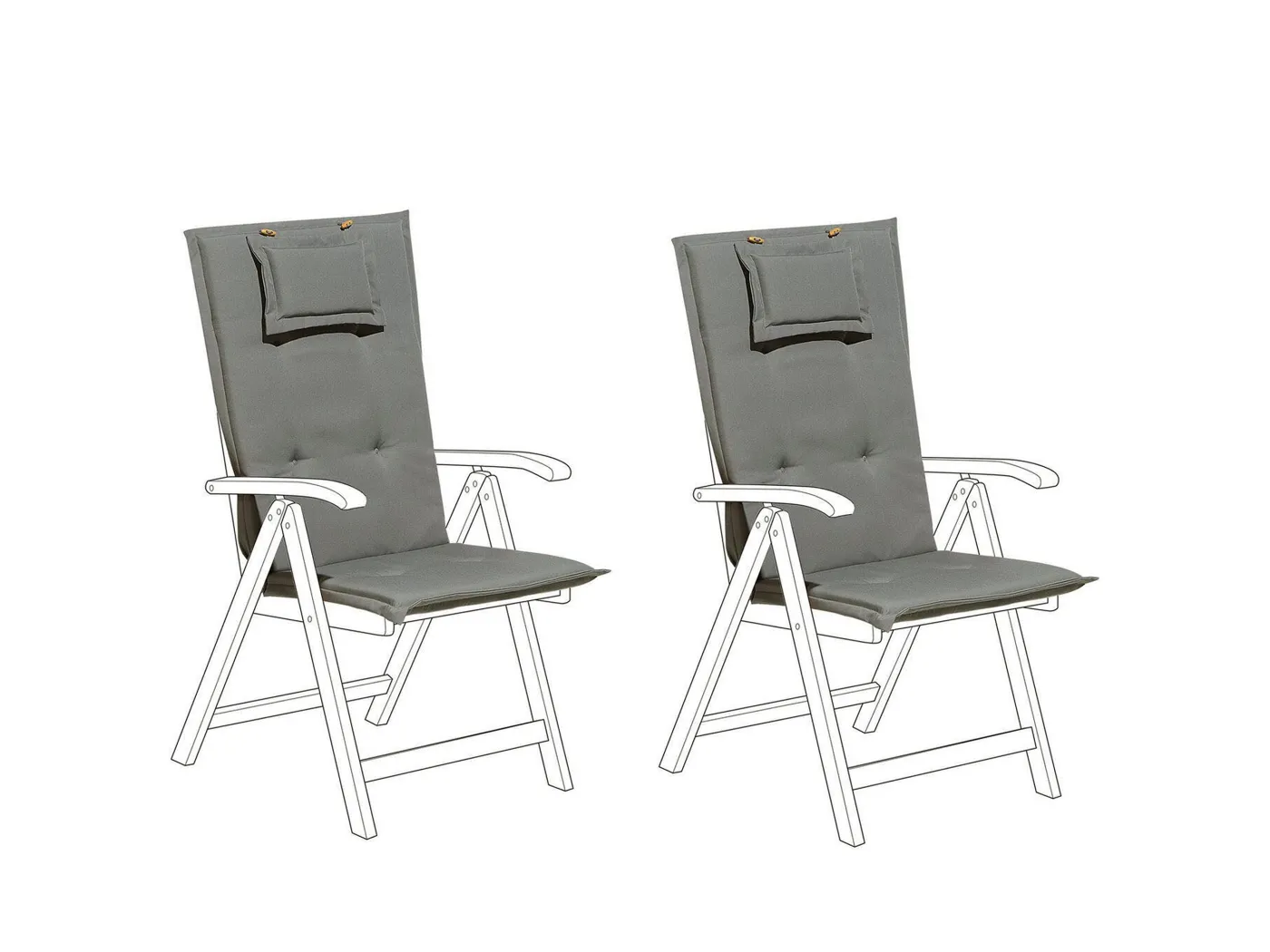 Polsterauflagen 2er Set graphitgrau Toscana