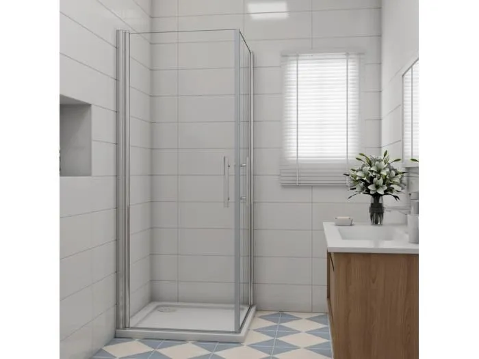 Duschkabinen 90x100x197cm Duschdrehtür 6mm Nano-Glas Schwingtür Duschtür  Duschabtrennung