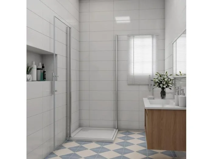 Duschkabinen 70x100x197cm Duschdrehtür 6mm Nano-Glas Schwingtür Duschtür  Duschabtrennung