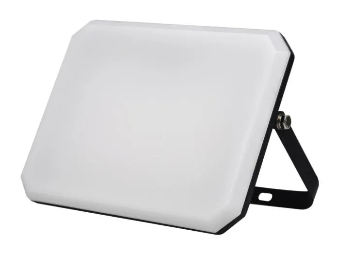 LED-Projektor Schwarz 230V 50W 4000K Abdeckung milchig 5000lm 175x125x27,5 mm