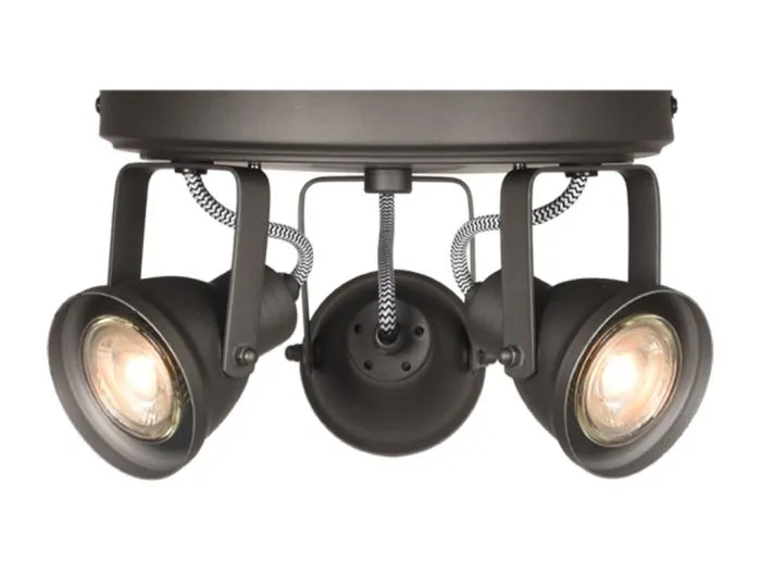 Spot Max led - Grau - Metall - 3 Lichter