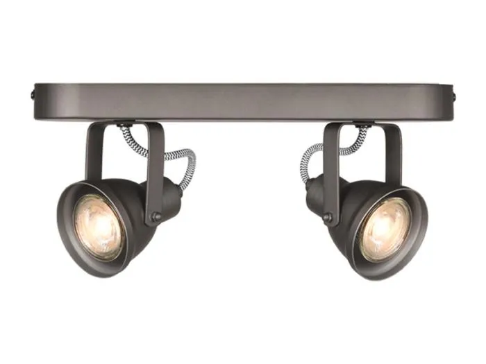 Spot Max led - Grau - Metall - 2 Lichter