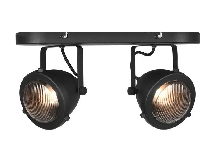Spot Moto led - Schwarz - Metall - 2 Lichter