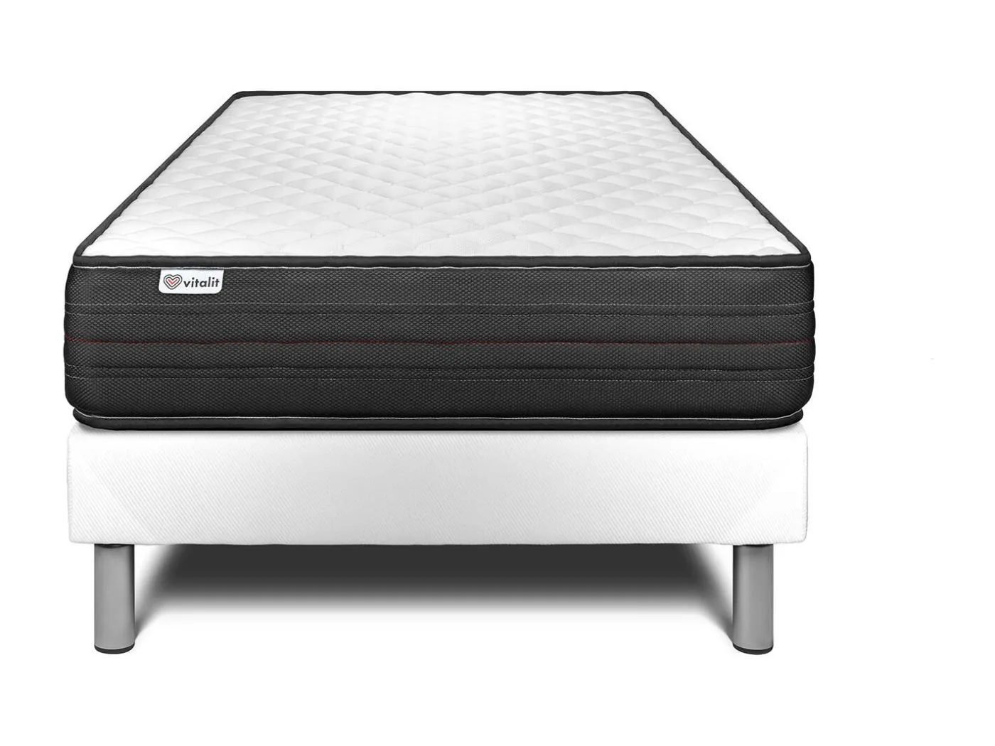 Matratzenset VITALPOWER 120 x 200 cm Bettrahmen Kit weiß