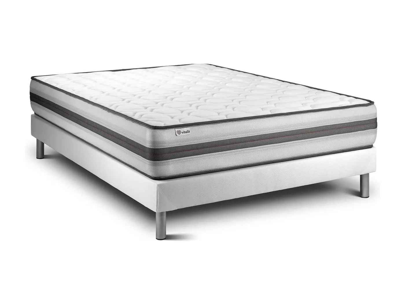 Matratzenset VITAL POWER RECOVER 150 x 200 cm Bettrahmen Kit weiß