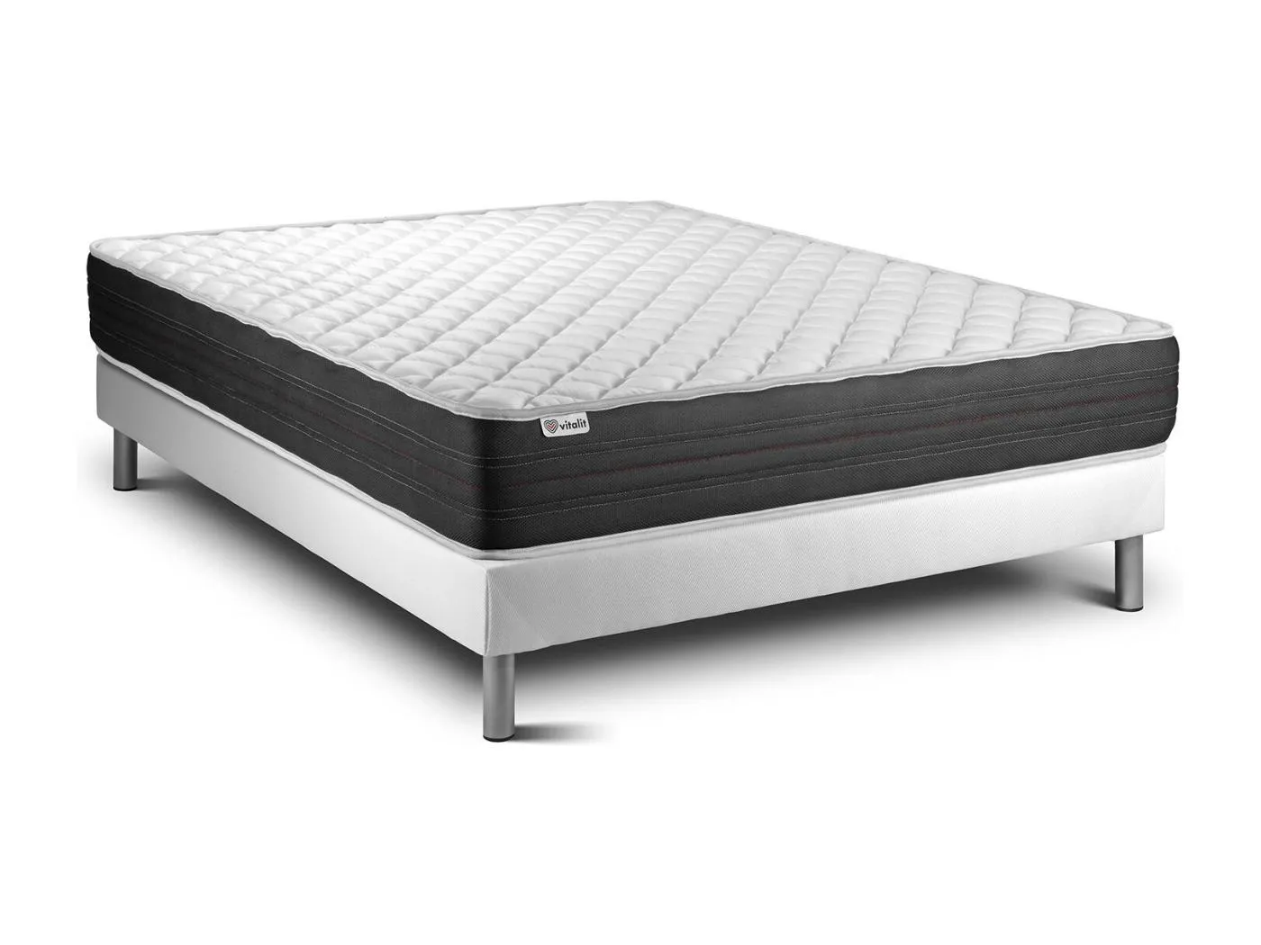 Matratzenset VITAL MEMO ONE 150 x 190 cm Bettrahmen Kit weiß