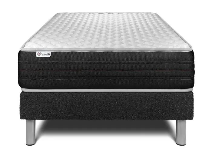 Matratzenset VITAL MEMO ONE 120 x 190 cm Bettrahmen Kit Schwarz