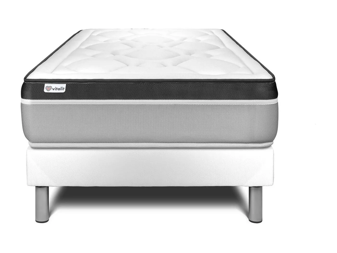 Matratzenset VITAL ERGO 120 x 200 cm Bettrahmen Kit weiß