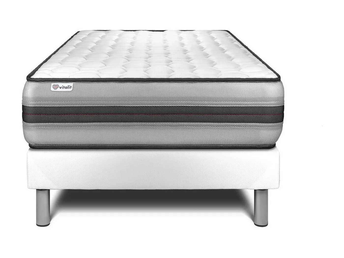 Matratzenset VITAL POWER RECOVER 120 x 200 cm Bettrahmen Kit weiß