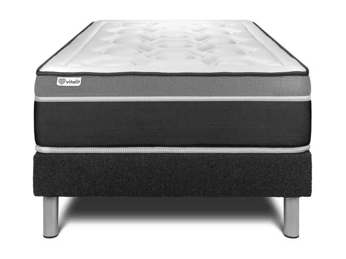 Matratzenset VITAL CARE 90 x 200 cm Bettrahmen Kit schwarz