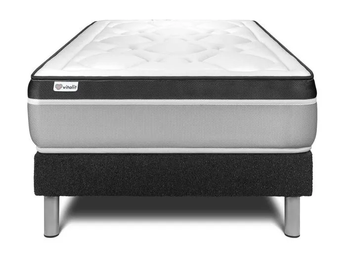 Matratzenset VITAL ERGO 120 x 200 cm Bettrahmen Kit Schwarz