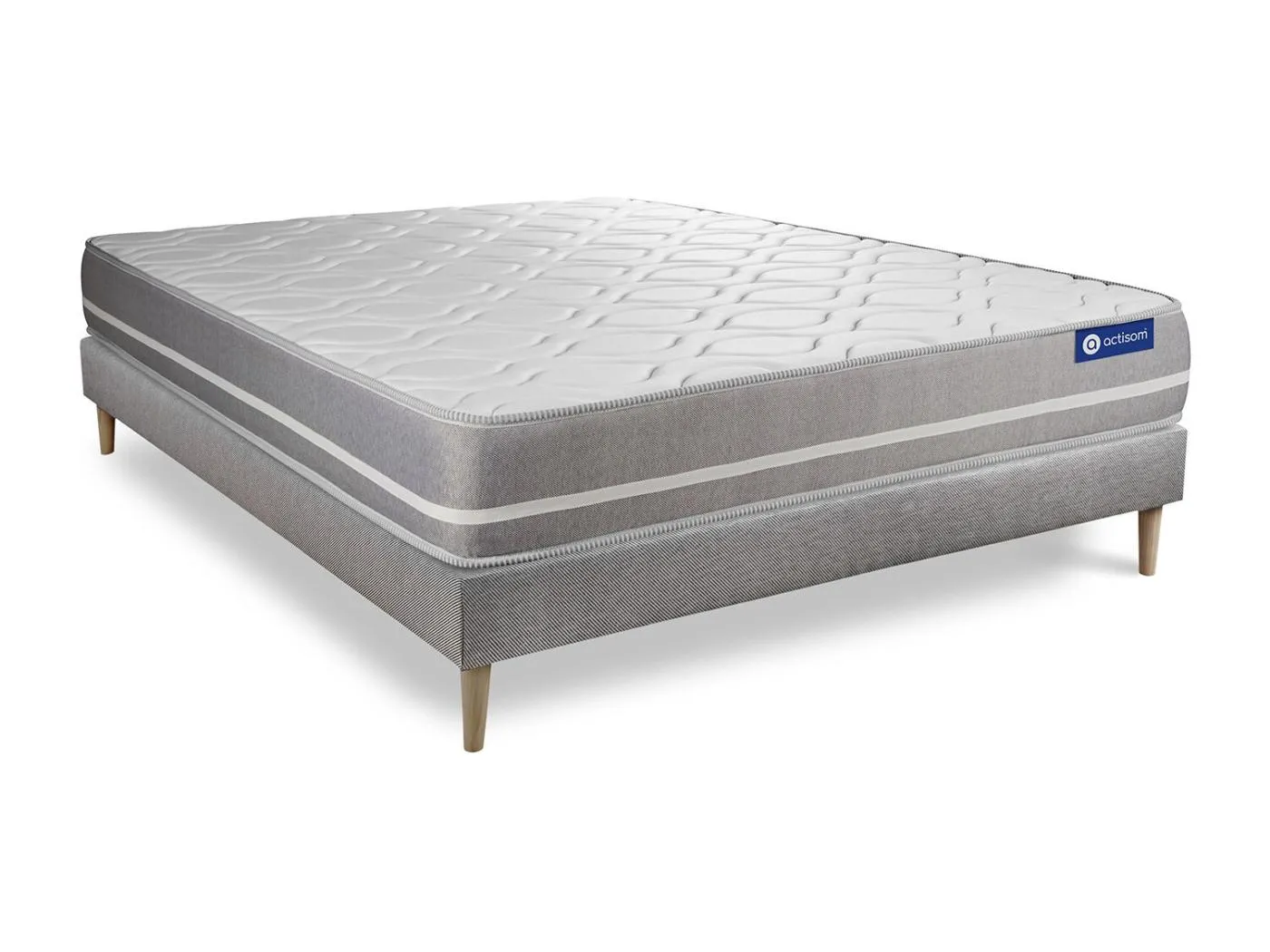 Actiflex touch matratze 150x190cm + Bettgestell mit lattenrost - Dicke : 20cm - Taschenfederkern- H3