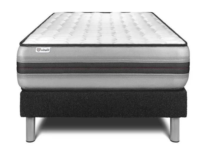 Matratzenset VITAL POWER RECOVER 90 x 200 cm Bettrahmen Kit schwarz