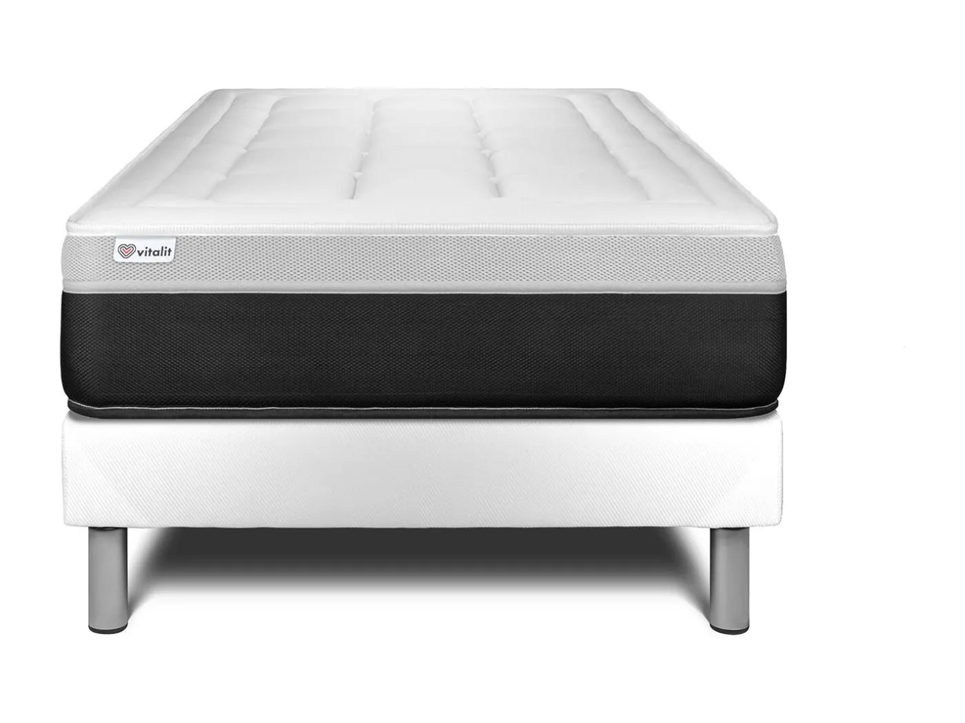 Matratzenset VITAL FORM 120 x 190 cm Bettrahmen Kit weiß