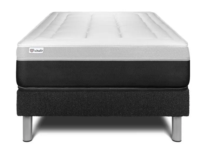 Matratzenset VITAL FORM 90 x 200 cm Bettrahmen Kit schwarz