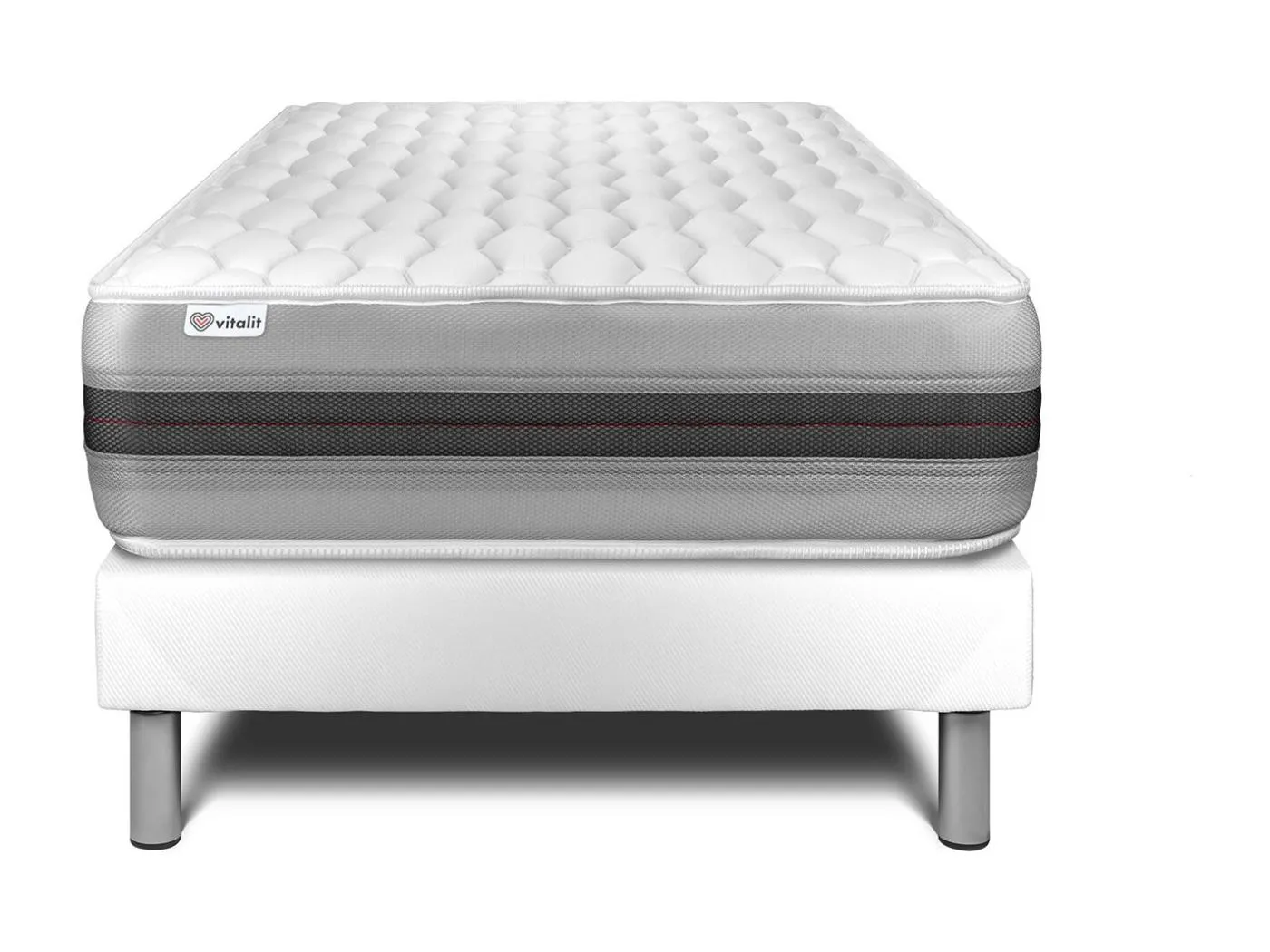 Matratzenset VITAL SPRING RECOVER 120 x 200 cm Bettrahmen Kit weiß