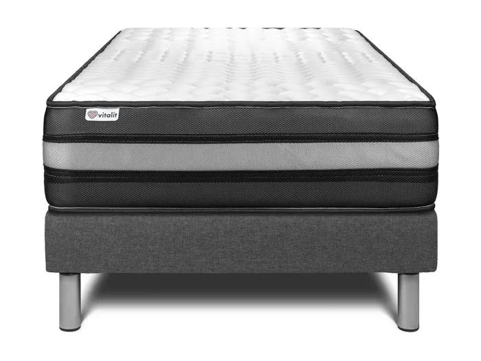 Matratzenset VITAL POWER ZEN 120 x 200 cm Bettrahmen Kit grau