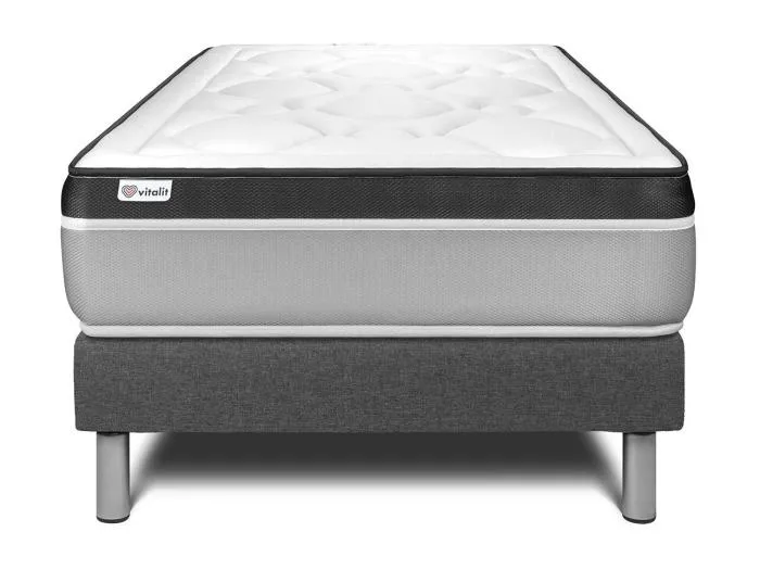 Matratzenset VITAL ERGO 120 x 190 cm Bettrahmen Kit Grau