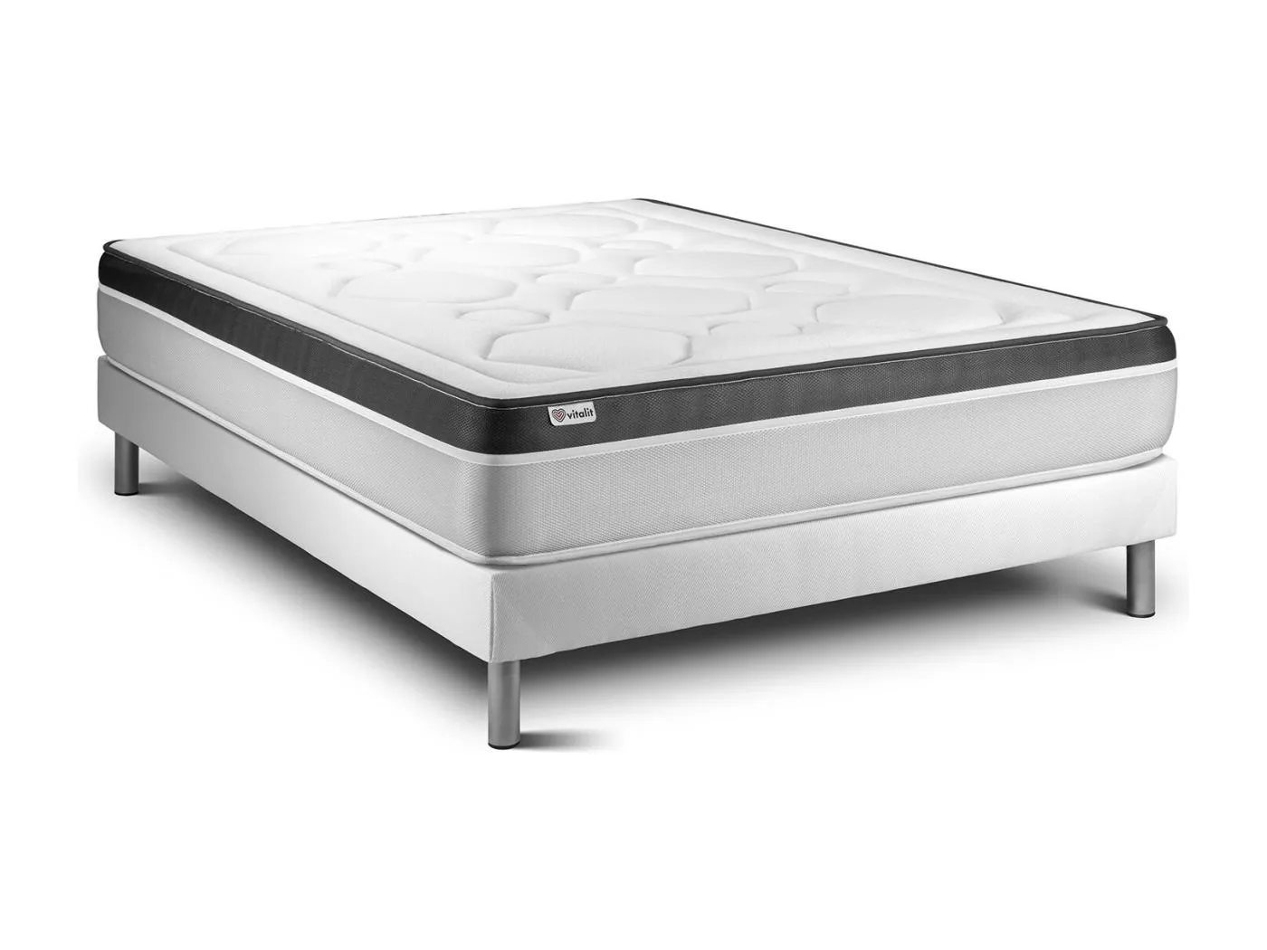 Matratzenset VITAL ERGO 135 x 200 cm Bettrahmen Kit weiß