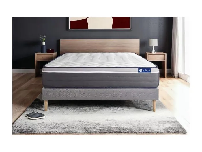 Actilatex plus matratze 180x200cm + Bettgestell mit lattenrost - Dicke : 26cm - Latex und Memory-schaum - H5