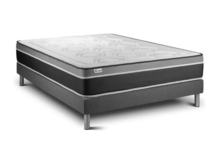 Matratzenset VITAL CARE 140 x 190 cm Bettrahmen Kit grau