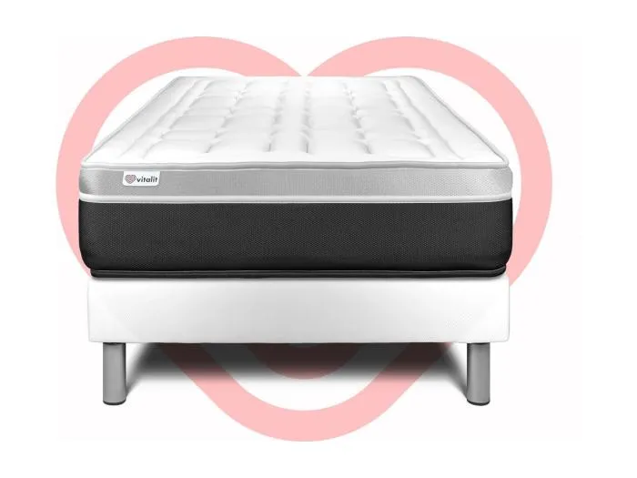 Matratzenset VITAL SOFT 90 x 190 cm Bettrahmen Kit weiß