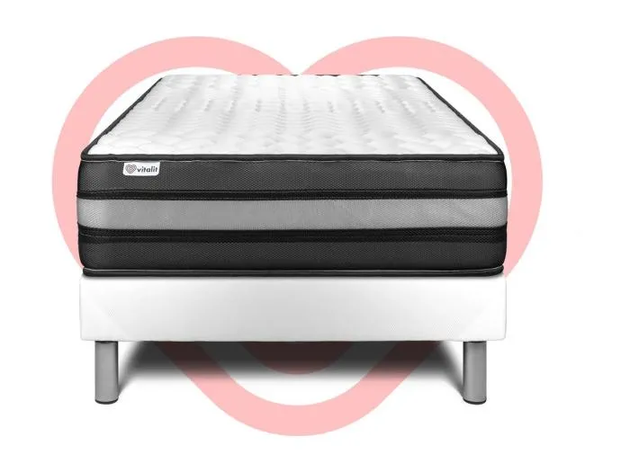 Matratzenset VITAL POWER ZEN 90 x 200 cm Bettrahmen Kit weiß