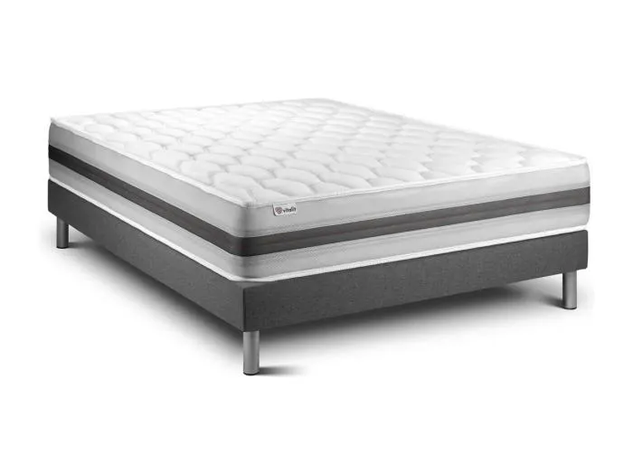 Matratzenset VITAL SPRING RECOVER 200 x 200 cm Bettrahmen Kit grau