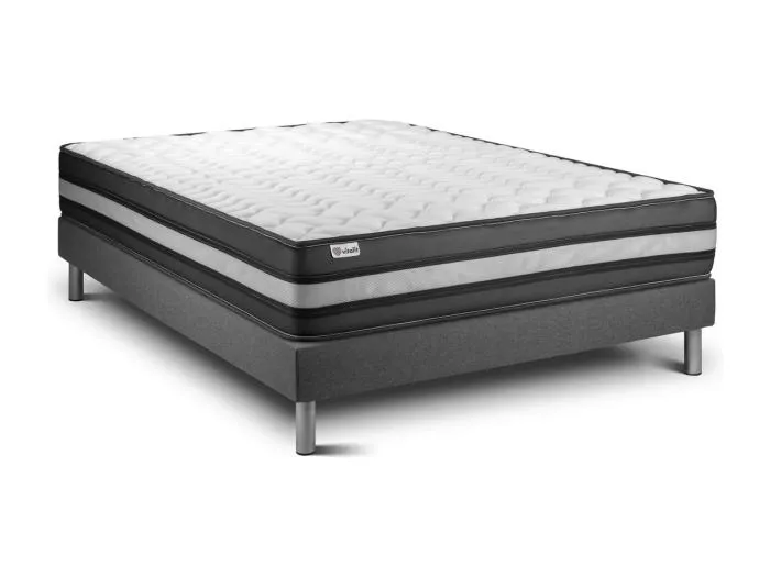 Matratzenset VITAL POWER ZEN 140 x 200 cm Bettrahmen Kit grau