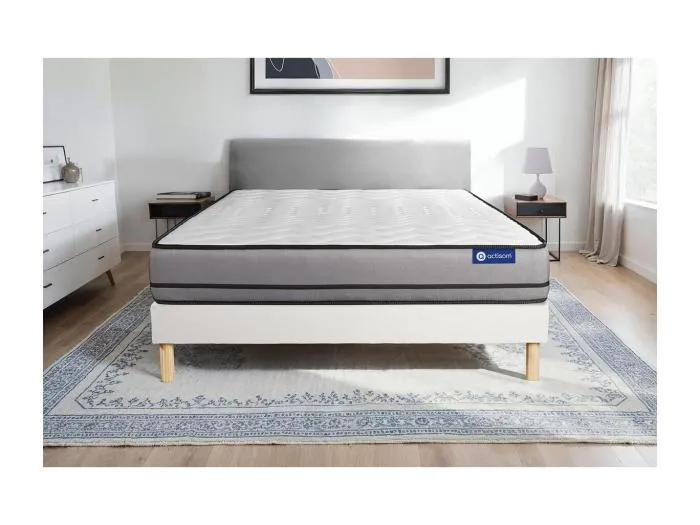 Actimemo night matratze 180x200cm + Bettgestell mit lattenrost , Härtegrad 5 , Memory-Schaum , Höhe : 20 cm